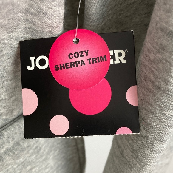 Joe Boxer Gray and White with Sherpa Time Robe - Picture 8 of 11